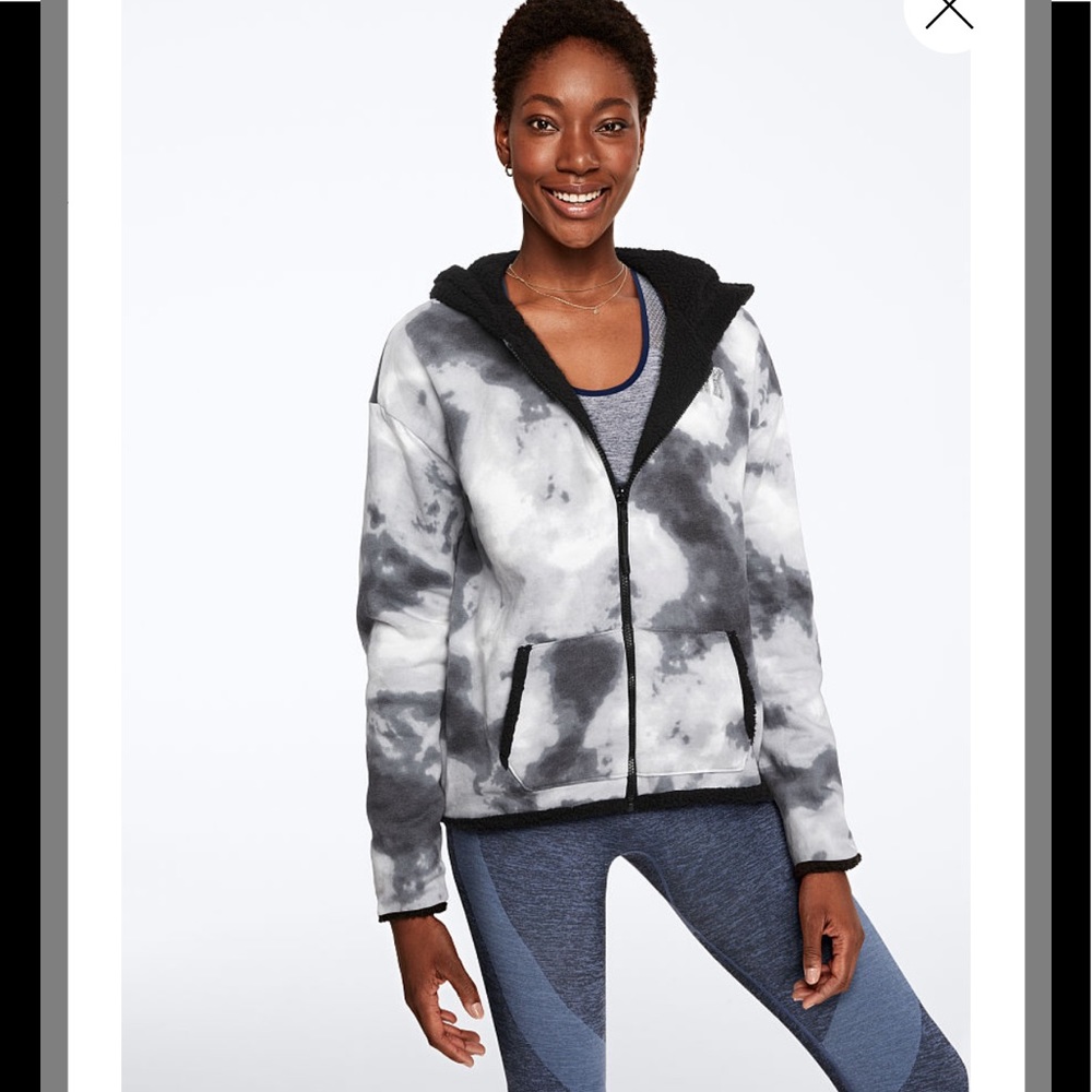 New Pink by Victoria secret bling Sherpa jacket